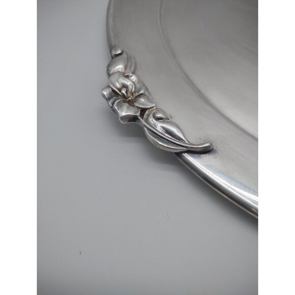 Vintage Saks Fifth Avenue 12" Silverplate Platter, Candy Jewelry Trinket Tray - Picture 4 of 17